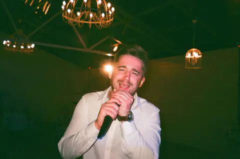 A live vocal performance using a microphone